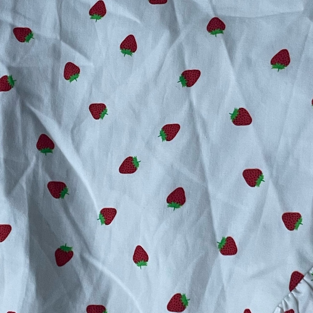 savida strawberry White Dot Ruffle Skirt - Picture 4 of 7